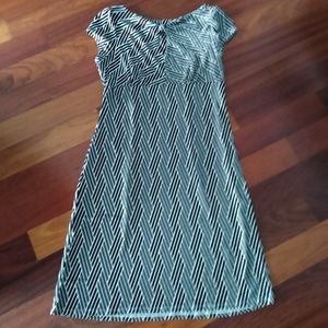 Ann Taylor brown and cream dress